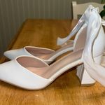 White Lace Up Heels Size 9 Photo 1