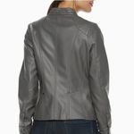 Apt. 9 . Faux Leather Moto Gray Jacket Size XL Photo 2