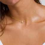 Gold Cross Pendant Necklace Photo 0
