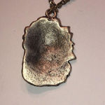 Vintage Light Gold Silver Tone Indian Head Pendant Boho Retro Necklace Photo 3