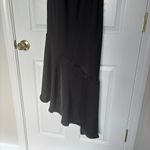 Glamorous NWT  Black Satin Bias- Cut Asymmetric Dress Size Medium Photo 2