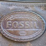 Fossil Vintage  Western Brown Cowhide Leather Crossbody Bag Purse Festival Hippie Photo 9