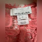 MIGUELINA Revolve Pink Scalloped Lace Crochet Pink Cover Up Small Beach Resort Photo 5