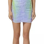 AFRM Helsa Ruched Mini Dress Green Photo 0