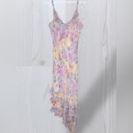 VISION APARREL Women’s Vintage Fairycore Elegant Sequin Floral Dress Pink Photo 2