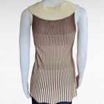 Real & True Taupe Cream Ribbed Sleeveless Sweater Tank Size Medium Photo 4