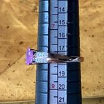 Natural Pink Sapphire Moissanite Sterling Silver Ring Size 8 Photo 7