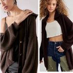 Free People Size XS Black Swim Too Deep Oversized Slouchy Cashmere Cardigan Photo 1