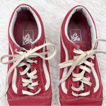 Vans Old Skool Red White Lace Up Sneakers Unisex Men’s 6.5, Women’s 8 Photo 3