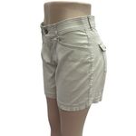 Lee  Sinfully Soft Cream Khaki High Waist Button Flap Pocket Shorts Womens 8 Photo 2