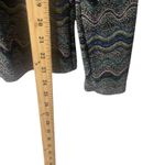 Chico's Medium Metallic Artsy Boho Multicolored Blue Disco Party Blouse Photo 7