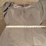 Women’s Gray Chiffon Bat Wing Sleeve Formal Party orBridesmaid Dress NWOT Medium Gray Photo 4
