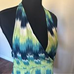 Mudd Y2K Blue and Green Backless Halter Top Photo 4