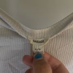 Garage  Cream Fitted Crop Long Sleeve Tee Photo 1