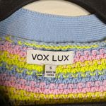 Vox Lux striped short sleeve cardigan sweater Blue Photo 2