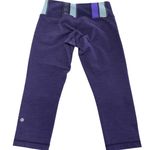 Lululemon  Leggings Womens 6 Purple Dense Slub Denim Wunder Under Crop‎ Photo 5