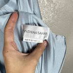 Cynthia & Sahar Gown Large Off Shoulder Corset Satin Dress Mermaid Baby Blue Photo 4