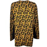 Unif NWOT  Leopard Animal Print Wool Blend Oversized Cardigan Cozy Holiday S Photo 4