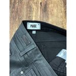 Paige Verdugo Ankle in Sterling Dark Coated Black Skinny Stretch Jeans 26 Photo 1