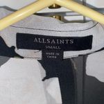 All Saints Skylar Long Sleeve Sheer Maxi Dress Floral Black White Grunge lite Photo 8