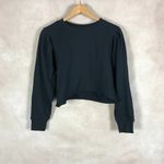 CIRCUS NY Blouson Sleeve Terry Black Sweatshirt NWT MEDIUM Photo 3