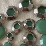 Jade Color Green w/Silver‎ Bib Statement Necklace Photo 4