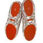 Tory Burch Minnie Travel Ballet Flats Snakeskin Print Leather Logo Shoes 8 Photo 6