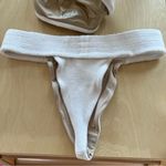 frankie's bikinis  Barb White Terry One Shoulder Top and Bottoms Photo 4