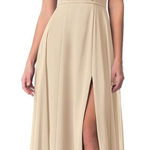 Azazie  Evalleen Champagne Bridesmaid Dress Size 2 Photo 0