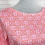 Vineyard Vines  Sankaty Printed Boat Neck Shirt Coral Pink Small Photo 4