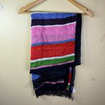 Kate Spade NWT NY Sunny Day Stripe Scarf Wrap Sarong Colorful Cotton Classic Photo 2