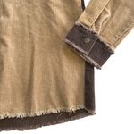 easel NWT  size M corduroy patchwork oversized shirt/jacket brown tan 100% cotton Photo 1