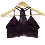 Aerie Bralette Womens M Purple Lace Halter Racerback Wireless Lightly Lined Photo 2