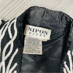 Nipon night pearl iridescent holographic sequin jacket cardigan shirt blazer m Black Size M Photo 7