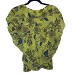Notations  Green Floral Cape Style Blouse Photo 1