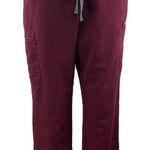 FIGS  Women's Red Drawstring High Rise Straight Nurse Medical Scrub Pants Size S Photo 0