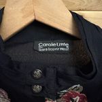 Vintage Carole Little For Saint Tropez West Size Large Floral Skirt Set Black Photo 9