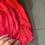 cupio  Vibrant Coral Tunic Hi-Low Dress w/Rolled Sleeves | Size Medium Photo 8