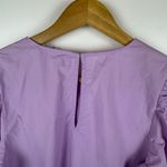 English Factory  Puff Sleeve Top Sz XS Statement Lavender‎ Blouse Pastel Preppy Photo 3