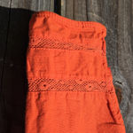 ZARA  Orange Lace Detaill Long Sleeve Cotton Top S Photo 6