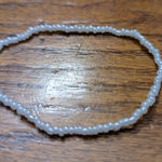 New Thin Cold White Glass Beads Beaded Bracelet Stackable Jewelry Photo 0
