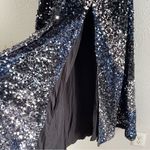 Free People Glitter & Gold Midi Sequined Halter Dress Size L Open Back Photo 3