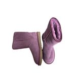 UGG  Women's Classic Short Purple Metallic Suede Leather Winter Booties Size 8 Photo 3