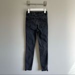 ZARA  | Black Velour Trim High Rise Skinny Jeans Sz 4 Photo 9