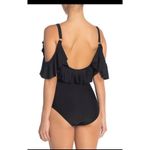 Nicole Miller Ruffled Cold Shoulder One Piece Swimsuit NWT Size Small Photo 1
