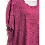 Lane Bryant  Plus Size Burgundy Striped Textured Knit Tunic Top Shirt 26 28 Photo 1