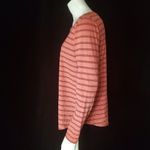 Old Navy  Everywear Pink & Red Striped Long Sleeve Tee (M) Photo 3