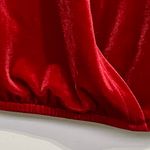 Wonderly Wine Red Velour Peasant Blouse V Neck Stretchy Comfort Photo 4