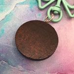 Handmade Kuromi Garden Wooden Pendant with Light Green Metal Bow Keychain Photo 2