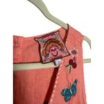Johnny Was  Adara Embroidered Linen V-neck Tank Dress In Georgia Peach Sz. XXS Photo 3